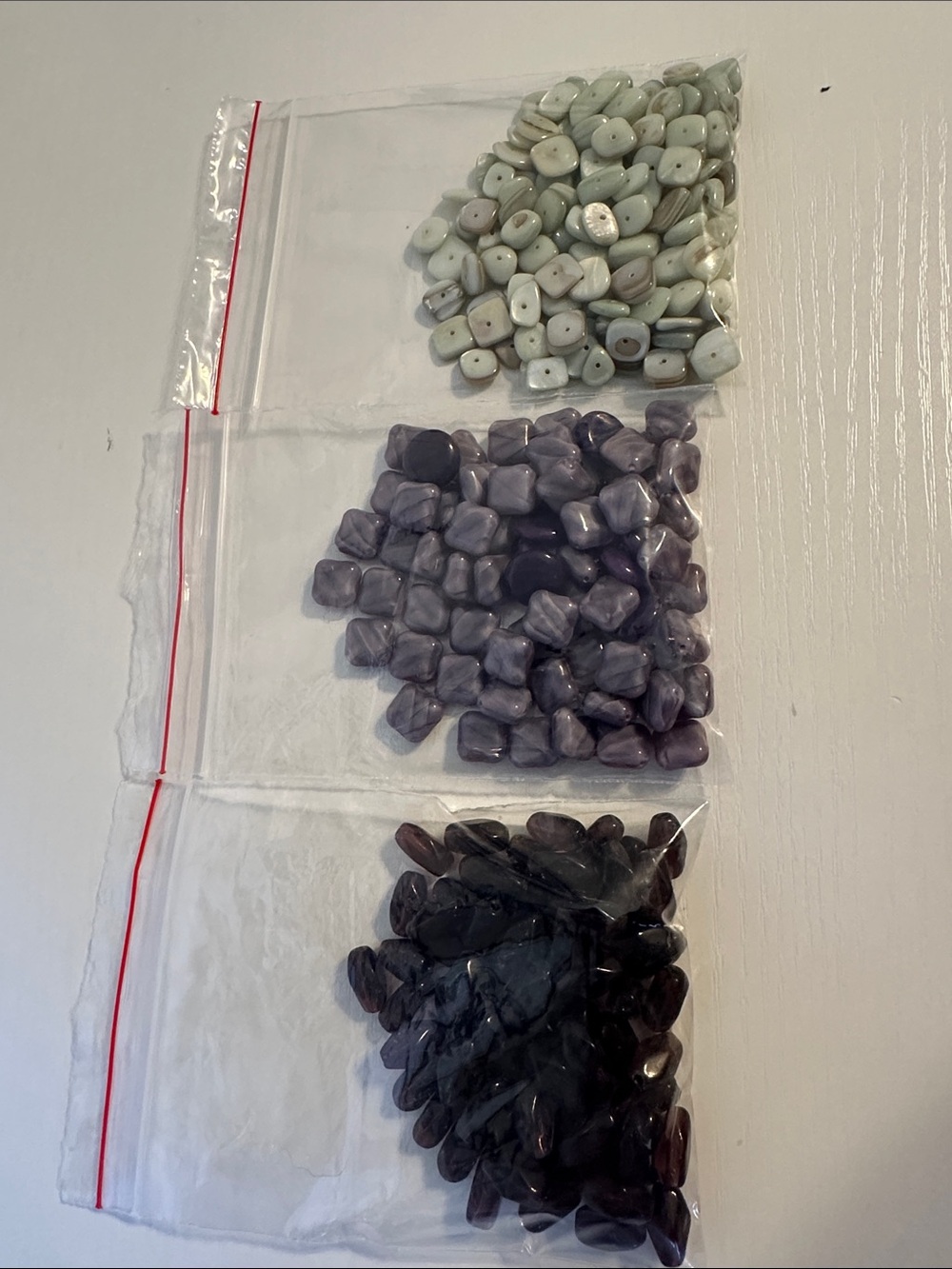 Mixed Bead Lot - Mint, Lavender, Deep Plum